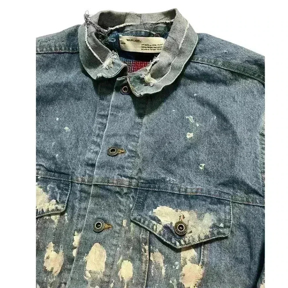 Off-White 2013 Virgil Abloh Paint Denim Jean Jacket - Picture 9 of 15